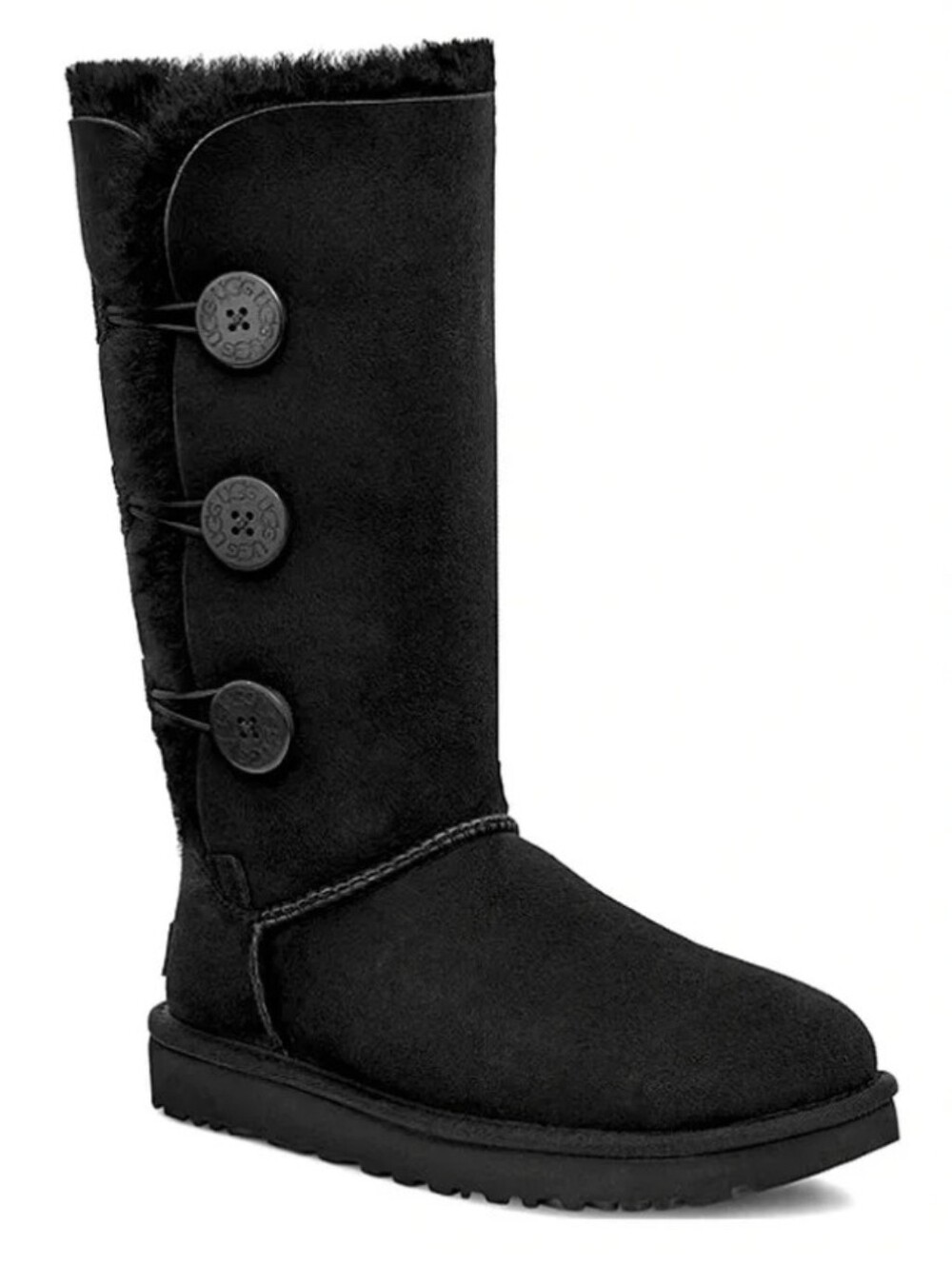 UGG Black Bailey Button Triplet 9